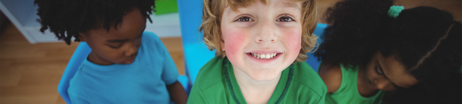 Cute smiling kids at day care